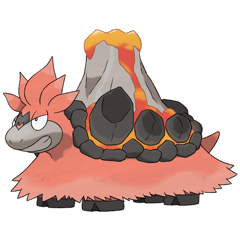 Mega Camerupt Pokemon 323 – miniatura i grafika Pokédex