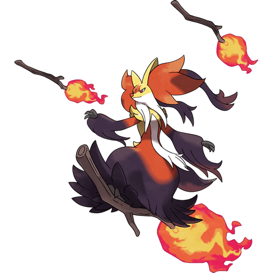 Mega Delphox Pokemon 655 – miniatura i grafika Pokédex