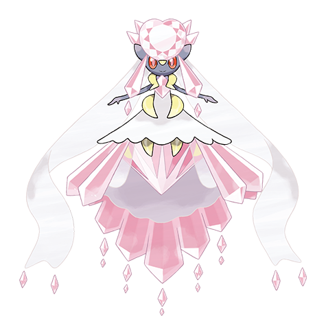 Mega Diancie Pokemon 719 – miniatura i grafika Pokédex