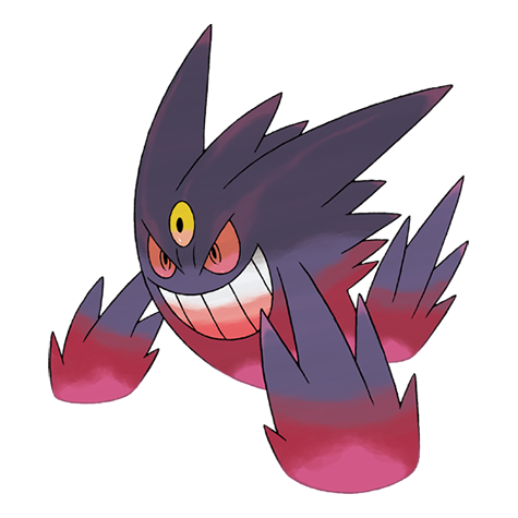 Mega Gengar Pokemon 094 – miniatura i grafika Pokédex