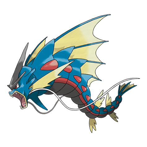 Mega Gyarados Pokemon 130 – miniatura i grafika Pokédex