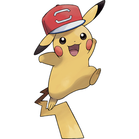 Pikachu Alola Cap Pokemon 025 – miniatura i grafika Pokédex