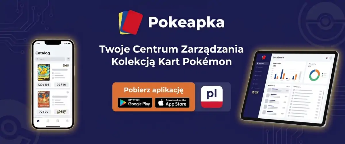 Skanuj karty Pokémon, sprawdzaj ceny w PLN, przeglądaj sety i grading PSA oraz prowadź cyfrową kolekcję w polskiej aplikacji Pokeapka.
