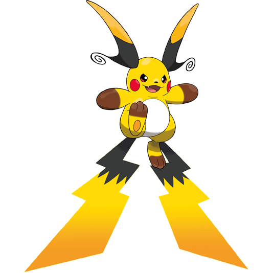 Raichu Alola Pokemon 026 – opis, ewolucje i ataki 5 Mega Raichu X