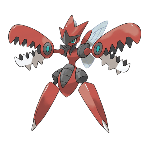 Mega Scizor Pokemon 212 – miniatura i grafika Pokédex