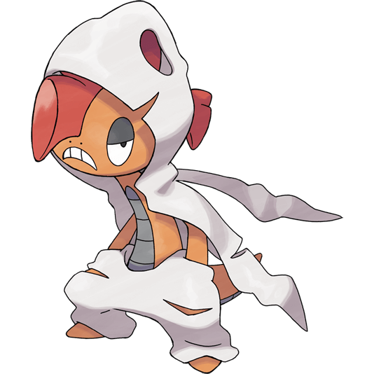 Mega Scrafty Pokemon 560 – miniatura i grafika Pokédex