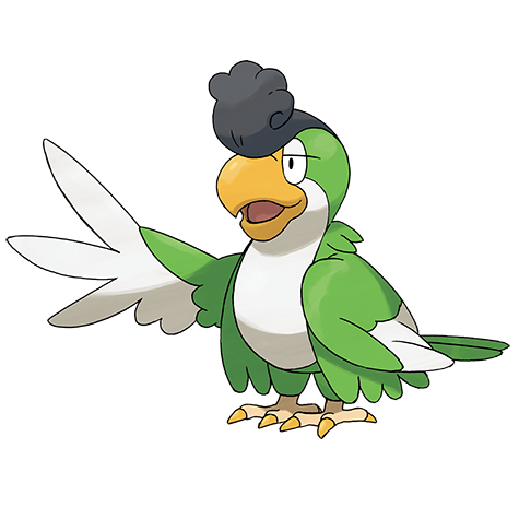 Squawkabilly Pokemon 931 – miniatura i grafika Pokédex