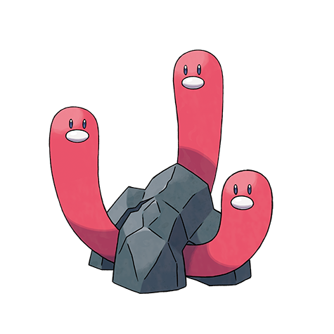 Wugtrio Pokemon 961 – miniatura i grafika Pokédex