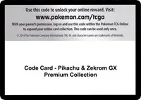 Code Card - Pikachu & Zekrom GX Premium Collection