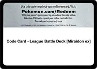 Code Card - League Battle Deck [Miraidon ex]