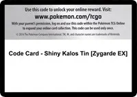 Code Card - Shiny Kalos Tin [Zygarde EX]