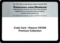 Code Card - Kleavor VSTAR Premium Collection