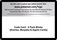 Code Card - 2 Pack Blister [Snorlax, Morpeko & Applin Cards]