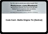 Code Card - Battle Origins Tin [Darkrai]