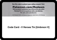 Code Card - V Heroes Tin [Umbreon V]