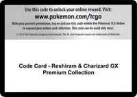Code Card - Reshiram & Charizard GX Premium Collection