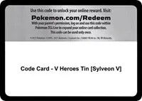 Code Card - V Heroes Tin [Sylveon V]