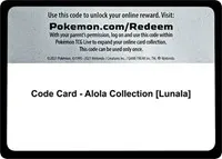 Code Card - Alola Collection [Lunala]