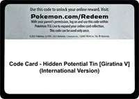 Code Card - Hidden Potential Tin [Giratina V] (International Version)