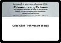 Code Card - Iron Valiant ex Box