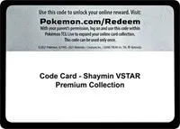 Code Card - Shaymin VSTAR Premium Collection