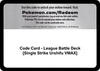 Code Card - League Battle Deck [Single Strike Urshifu VMAX]